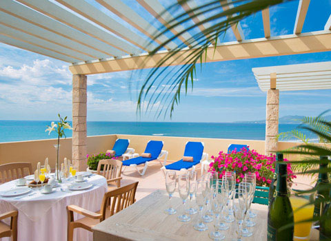 Terraza Habitación Hotel en Nuevo Vallarta Todo Incluido Paradise Village